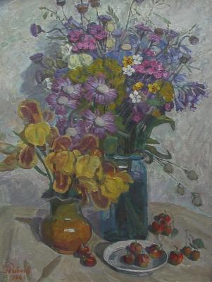 Wildflowers and irises. Rybnov Nikolay