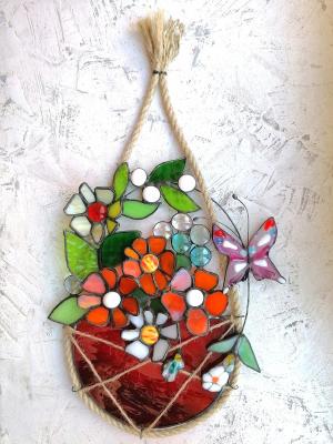 Butterfly planter (Pendant Of Glass). Kuropteva Evgenia