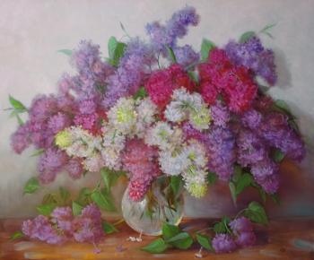Bright lilac (Painting A Vase With Lilacs). Razumova Svetlana
