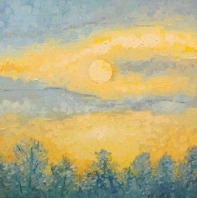 Winter Sun (Yellow Sky). Fyodorova-Popova Tatyana