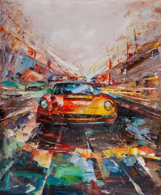 Porsche 911. Drive and speed (Car Painting). Rodries Jose