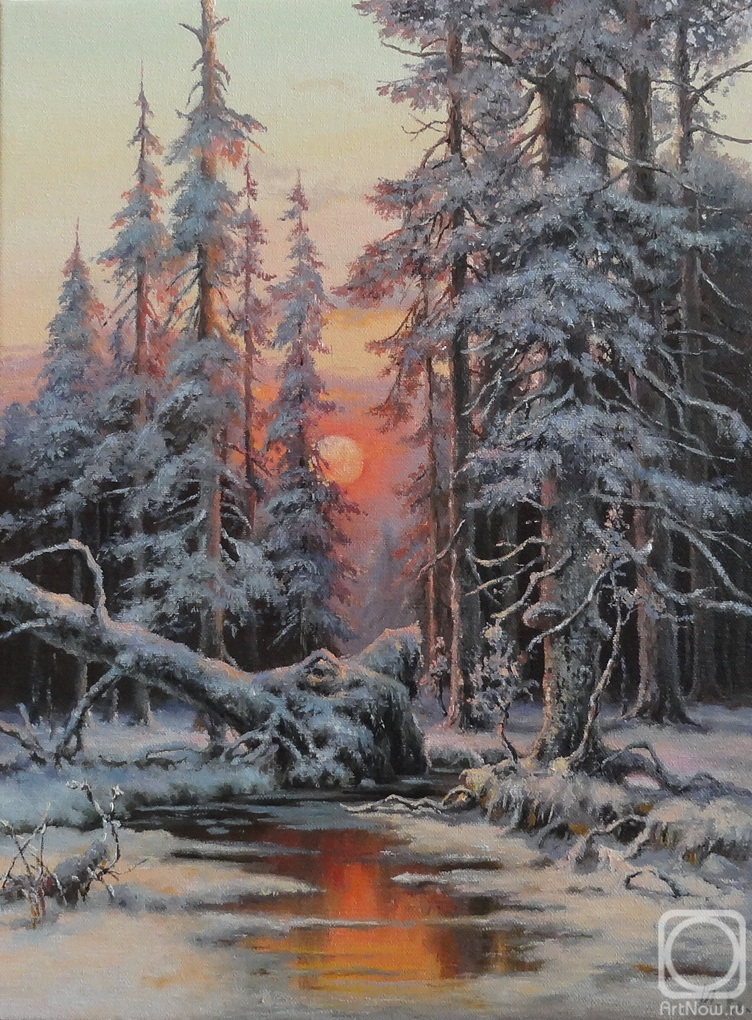 Borisova Irina. Winter sunset