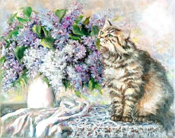 Aroma of lilac (Cat In Lilac). Rodionova Svetlana