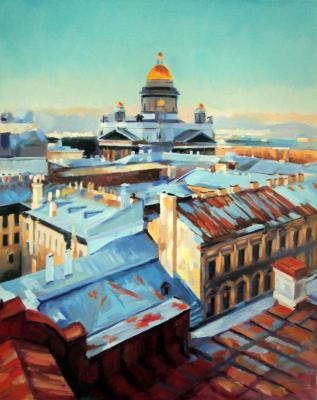 Snowy roofs (City Roofs). Pautov Igor