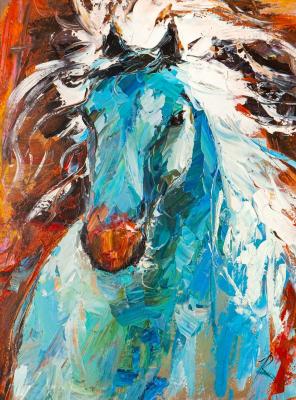 Portrait of a horse. Spanish hot (Oil Horse). Rodries Jose