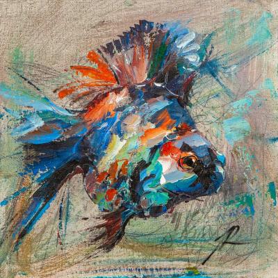 Japanese goldfish (Japanese Painting). Rodries Jose