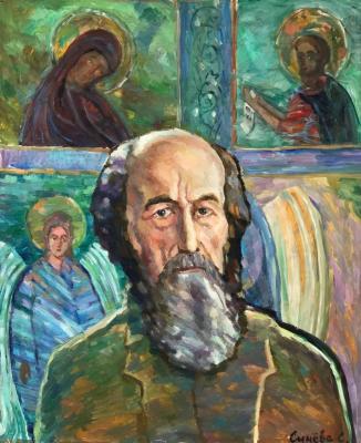 Portrait of Solzhenitsyn (Frescoes). Sineva Svetlana