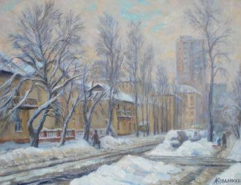 Snowy Winter on 12th Park Street. Kovalevscky Andrey