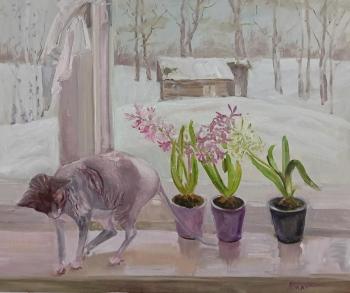 March 1 (Cat In Window). Baltrushevich Elena