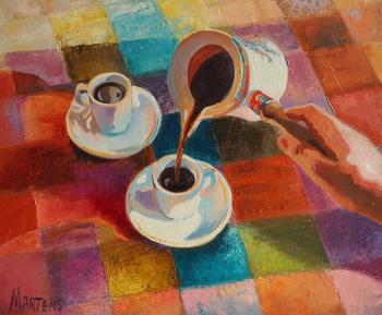 Two espressos (Two Cups). Martens Helen