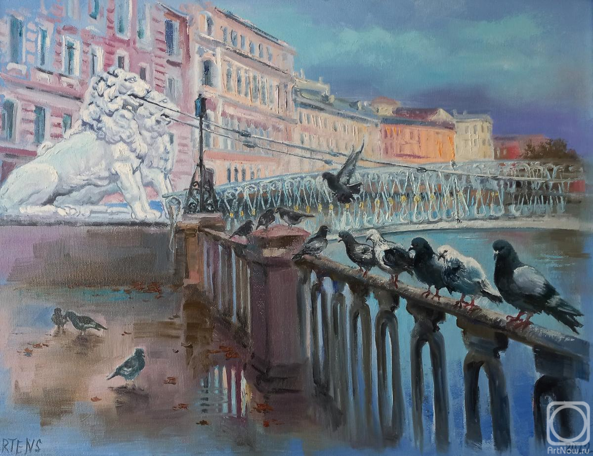 Martens Helen. Pigeons on the Lion Bridge
