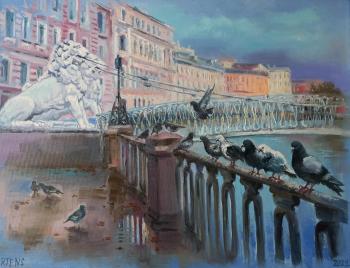 Pigeons on the Lion Bridge (). Martens Helen