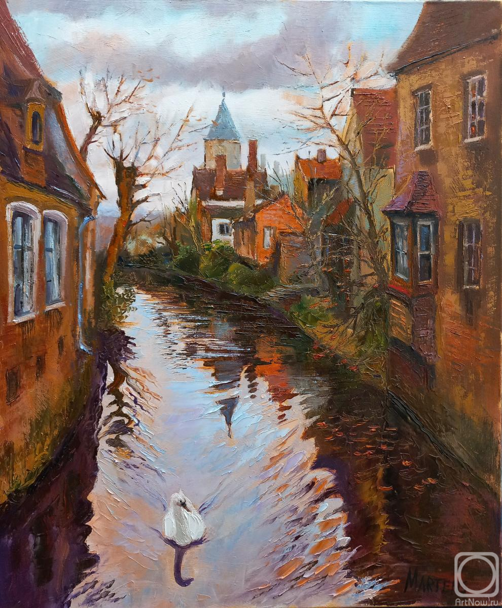 Martens Helen. Old canal in Bruges