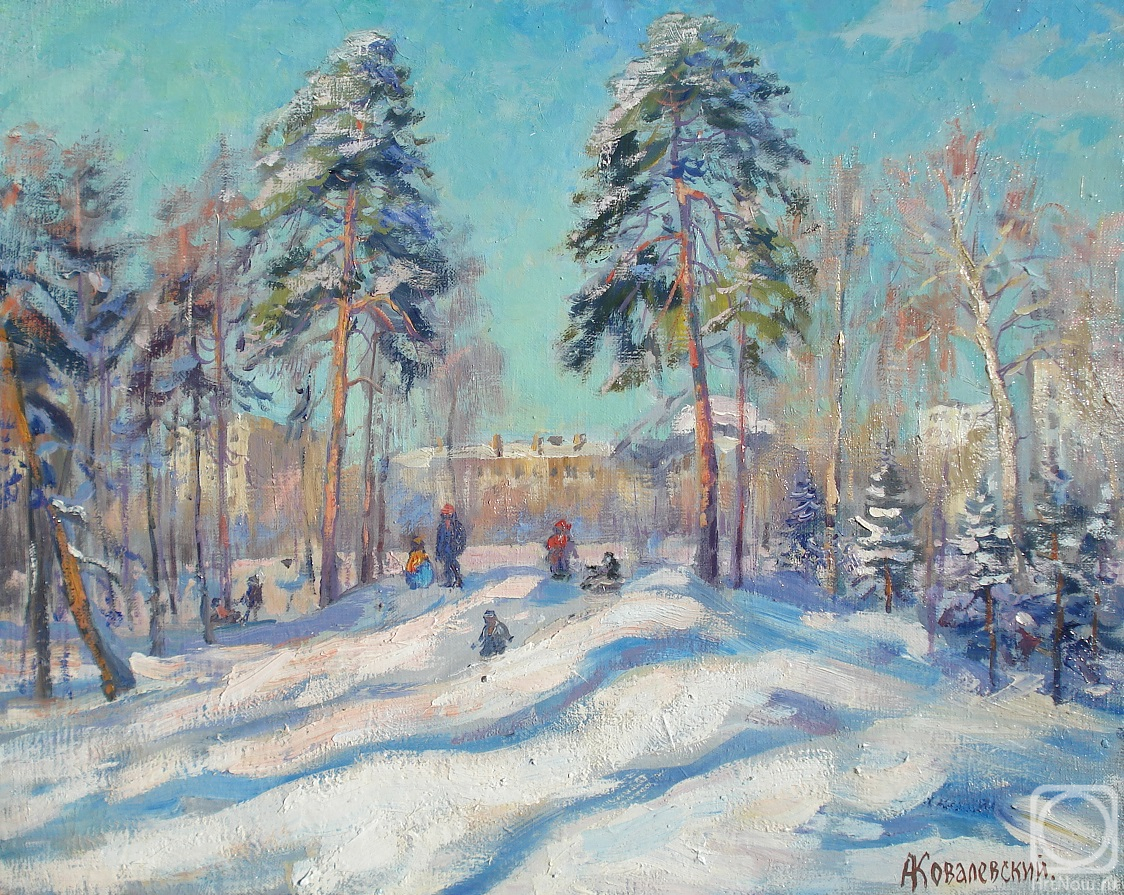 Kovalevscky Andrey. In winter, on the slides in the Izmailovsky Forest
