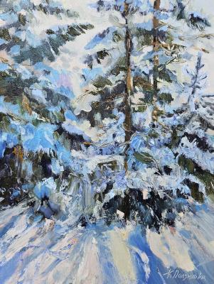 In the snowy forest (Russian Winter Landscape). Polzikova Oksana