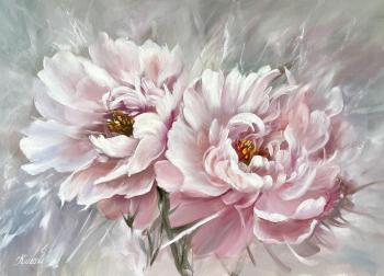 Two peonies (Oil Painting Moscow). Kogay Zhanna