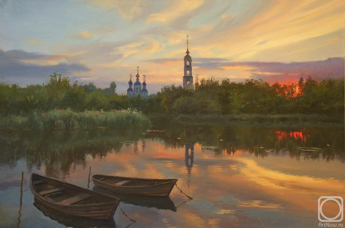Kovalev Yurii. Sunset on the Tsna River
