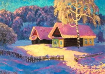 Houses in the snow (Winter Houses). Shubnikov Pavel