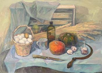Still life with pumpkins (Eggs Painting). Blazhievskaya Mariya