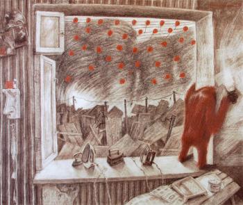 Window with a monkey. Ivanishev Roman