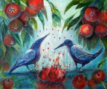Bluebirds (Decorative Painting). Savelyeva Elena