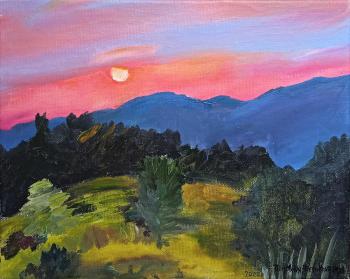 Sunset on the mountain. Petrovskaya-Petovraji Olga