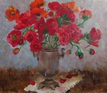 Bouquet of poppies (Painting With Poppies). Baltrushevich Elena