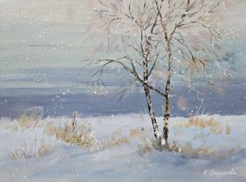 Two on the Shore (Russian Winter Landscape). Polzikova Oksana