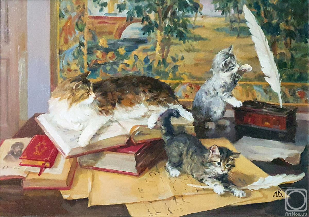 Novosadyuk Svyatoslav. Cats and books