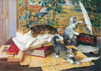 Cats and books. Novosadyuk Svyatoslav