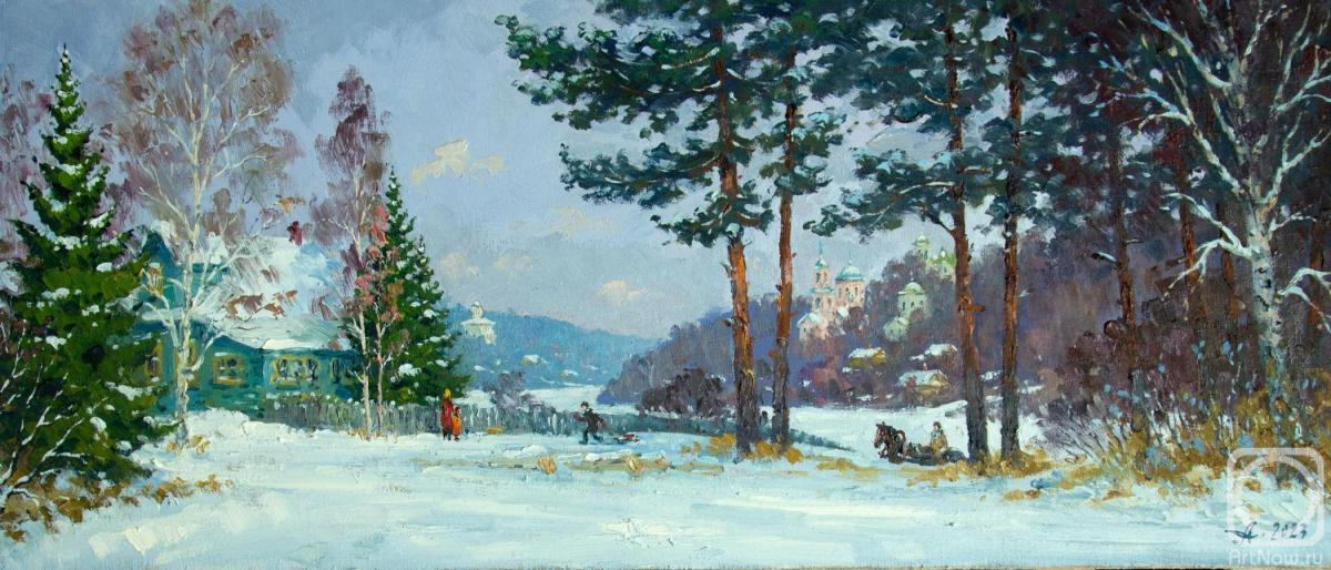 Alexandrovsky Alexander. Torzhok in Winter, Horse