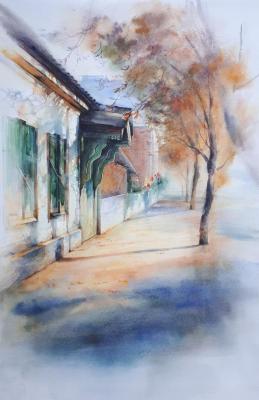 Oktyabrskaya street. Chestnuts. Tomishinets Nadezda