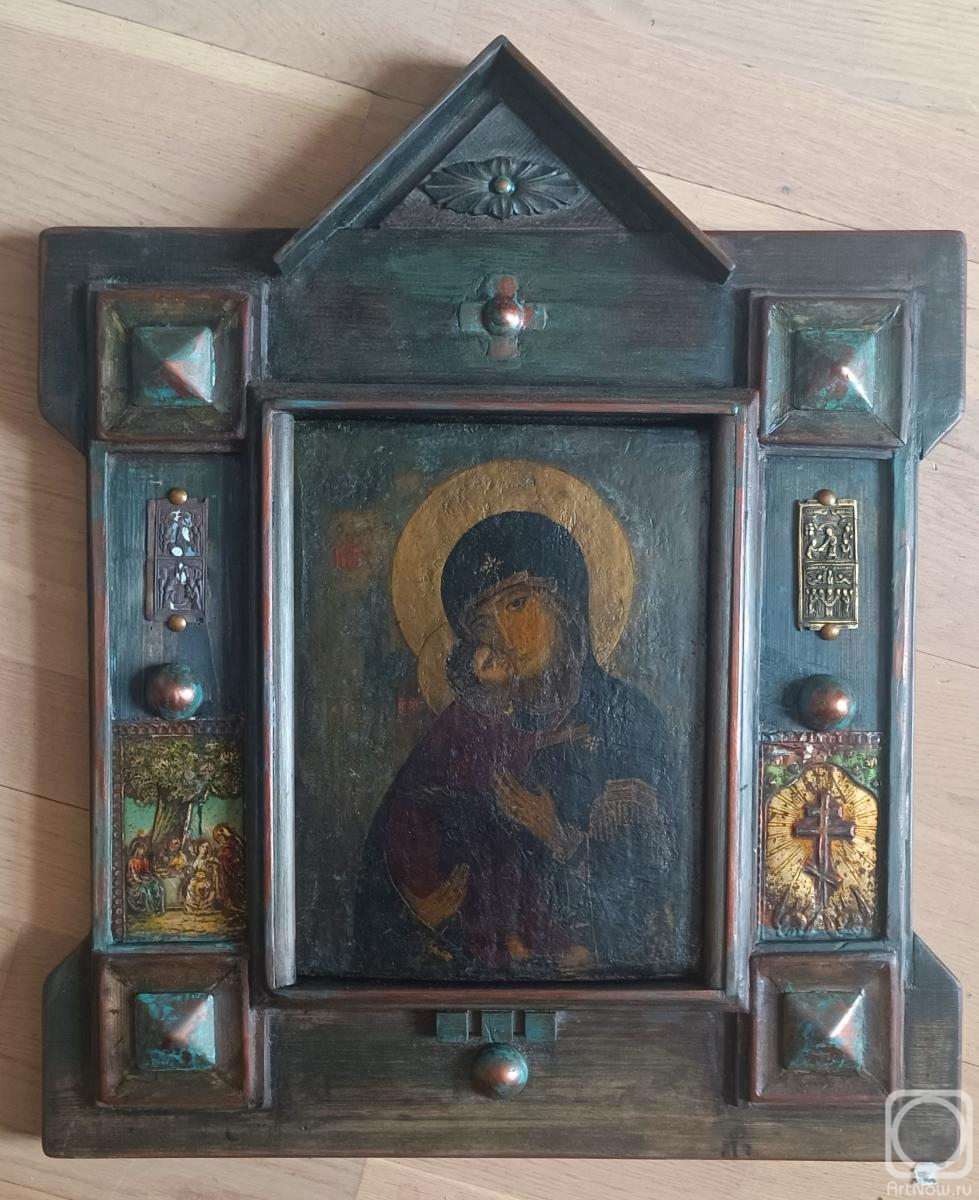 Solovev Alexey. Home iconostasis with the icon of the Vladimir Mother of God