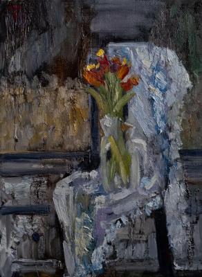March Tulips (Still Life With Red Flowers). Ten Irina