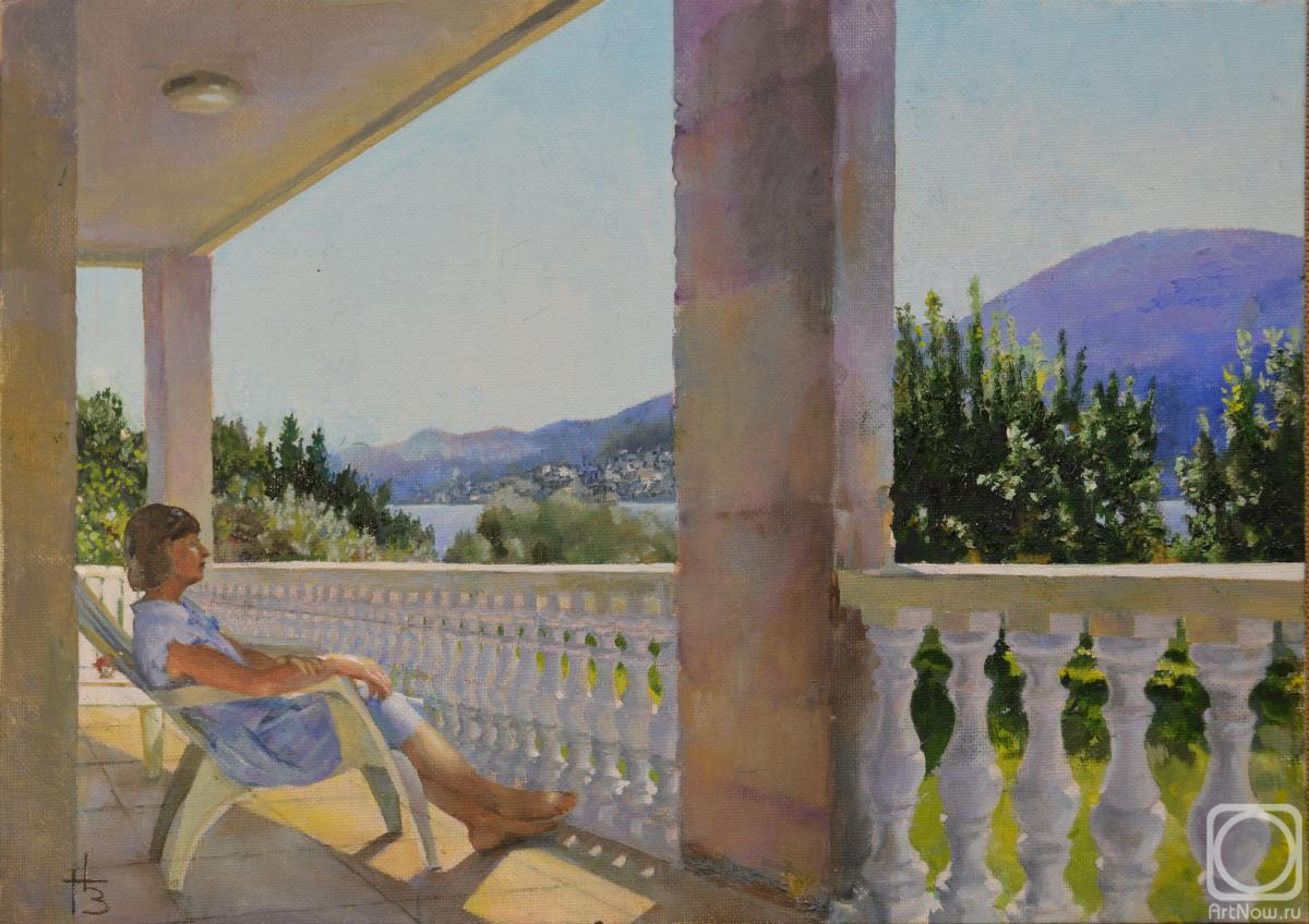 Zmitrovich Gennady. On the terrace. Montenegro