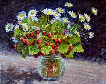Bouquet with strawberries (Art Creativity). Bakaeva Yulia