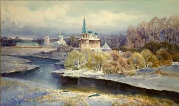 Dunilovo Winter Evening (Landscape With Snow). Khon Andrey