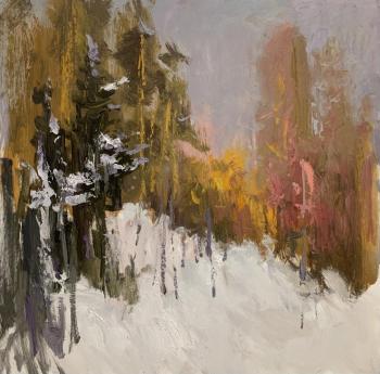 Pink evening (Buy A Landscape Oil Painting). Bolotskaya Lyudmila