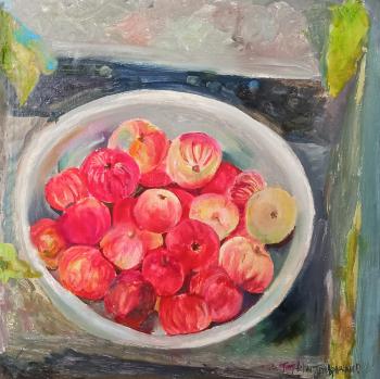 Apples in the basin (Summer Fruits). Petrovskaya-Petovraji Olga