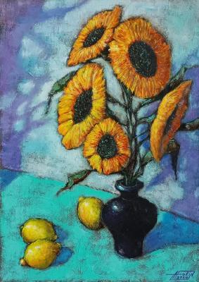 Sunflowers and lemons