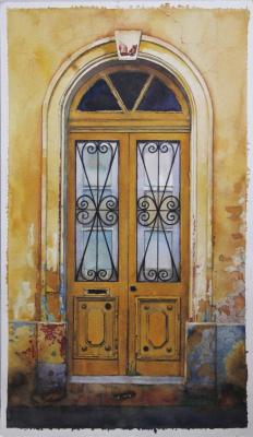 Old yellow door. Panov Evgeniy