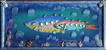 Two fish and jellyfish (). Razumova Lidia