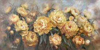 Yellow peonies (Oil Painting Moscow). Kogay Zhanna