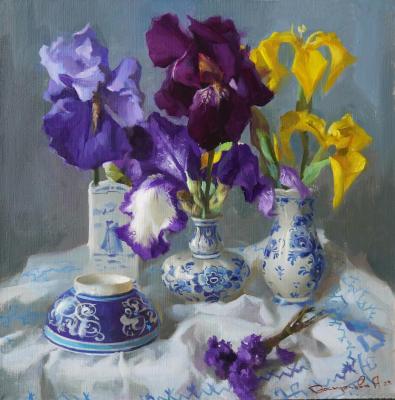 Still life with irises. Vostrezova Anastasia