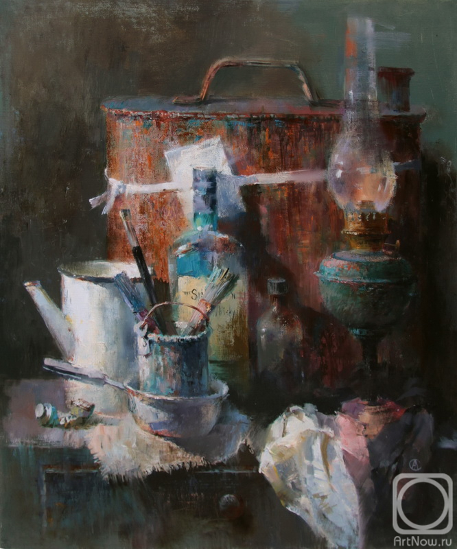 Smorygina Anna. Still life with an old canister