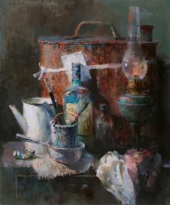 Still life with an old canister