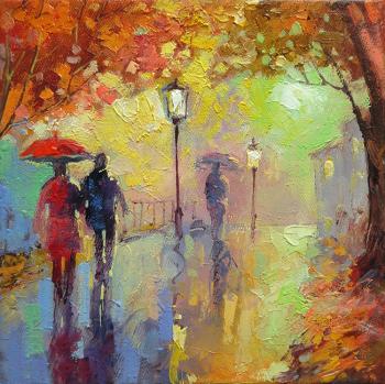 Autumn evening in the park (Buy A Landscape Oil Painting). Iarovoi Igor
