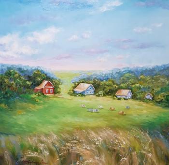 A memory from childhood (Rural Landscape Oil Painting). Prokofeva Irina