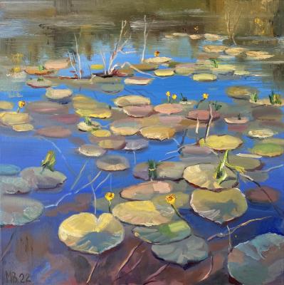 Water lilies in ultramarine. Bogdanova Mariya