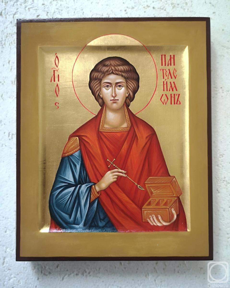 Zhuravleva Tatyana. Icon of the Holy Great Martyr and Healer Panteleimon